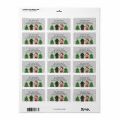 クリスマスイエローラブラドールとブラックラブラドールの双子 ラベル (フルシート)