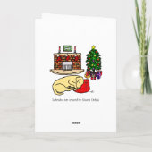 クリスマスイエローラブラドールスリープ シーズンカード (裏面)