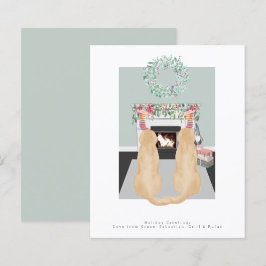 クリスマスイエローラブラドールドッグフィアレスシーン (正面/裏面)