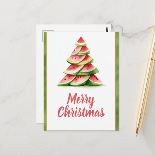 クリスマスイカの木 ポストカード (正面/裏面インサイチュ)