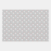 クリスマスイギイタリアングレイハウンドカスタムカラー ラッピングペーパーシート (正面3)