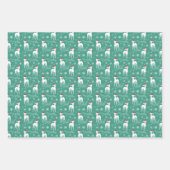 クリスマスイギイタリアングレイハウンドカスタムカラー ラッピングペーパーシート (正面2)