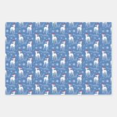 クリスマスイギイタリアングレイハウンドカスタムカラー ラッピングペーパーシート (正面)