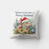クリスマスイグアナ装飾用クッション クッション (正面)