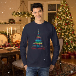 クリスマスイコライザーミュージックツリー Tシャツ