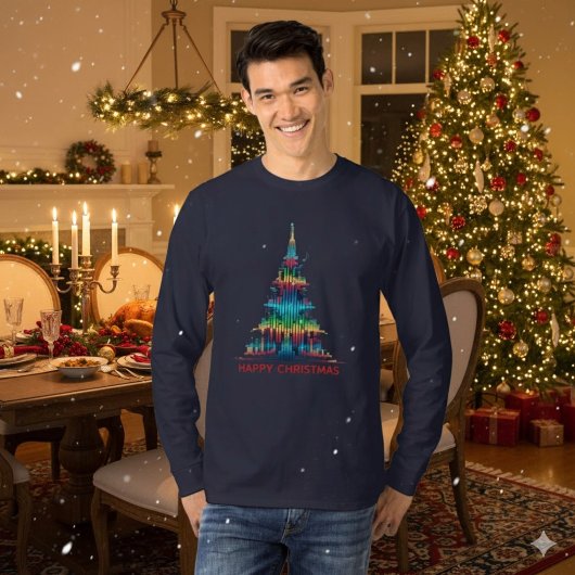 クリスマスイコライザーミュージックツリー Tシャツ