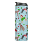 クリスマスイタリアングレイハウンド犬 タンブラー (回転右)