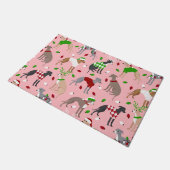 クリスマスイタリアングレイハウンド犬 ドアマット (アングル)