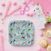 クリスマスイタリアングレイハウンド犬 ペーパープレート (パーティー)