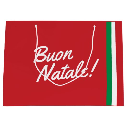 クリスマスイタリアン抱き枕 ラージペーパーバッグ (正面)