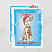 クリスマスイビザンハウンド招待状 シーズンカード (正面/裏面)