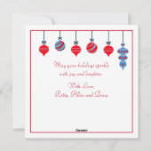 クリスマスイブにサンタを眺める子供たち シーズンカード (裏面)