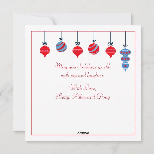 クリスマスイブにサンタを眺める子供たち シーズンカード (裏面)