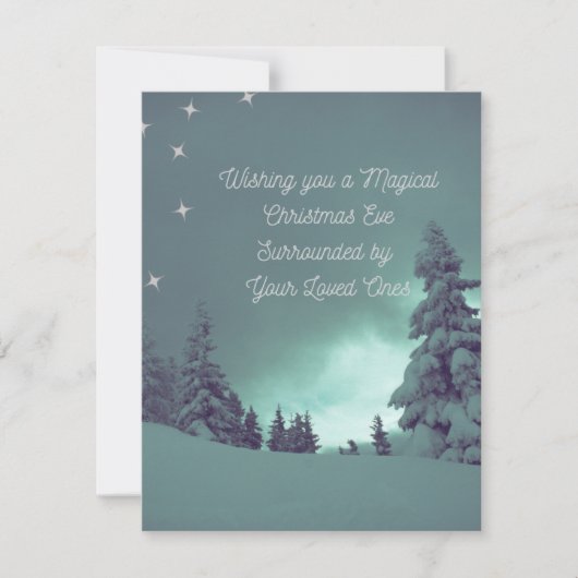 クリスマスイブに魔法のようなひとときをお過ごしください シーズンカード (正面)
