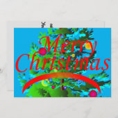 クリスマスイブのお祝い 招待状 (正面/裏面)