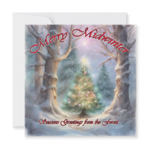 クリスマスイブのお祝い、森からの季節のご挨拶