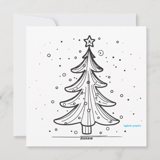 クリスマスイブのお祝い、森からの季節のご挨拶 シーズンカード (裏面)