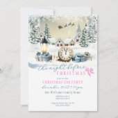 クリスマスイブのお祭りパーティー  - クリスマスイブを祝おう 招待状 (正面)