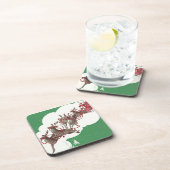 クリスマスイブのサンタとトナカイ コースター (右側)