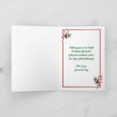 クリスマスイブのサンタとトナカイ シーズンカード (内部)