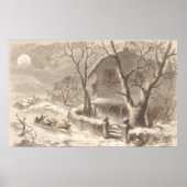 クリスマスイブのサンタクロース ポスター (正面)