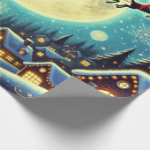 クリスマスイブのサンタデリバリープレゼント ラッピングペーパー (角)