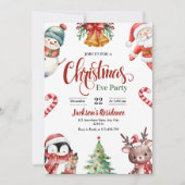 クリスマスイブのディナー招待状, クリスマスパーティー 招待状 (正面)