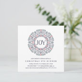 クリスマスイブのディナー招待状 | 喜び 招待状 (スタンド正面)
