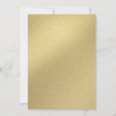 クリスマスイブのディナー・パーティのエレガントな赤及び金ゴールド 招待状 (裏面)