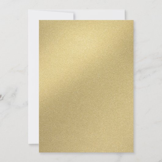 クリスマスイブのディナー・パーティのエレガントな赤及び金ゴールド 招待状 (裏面)