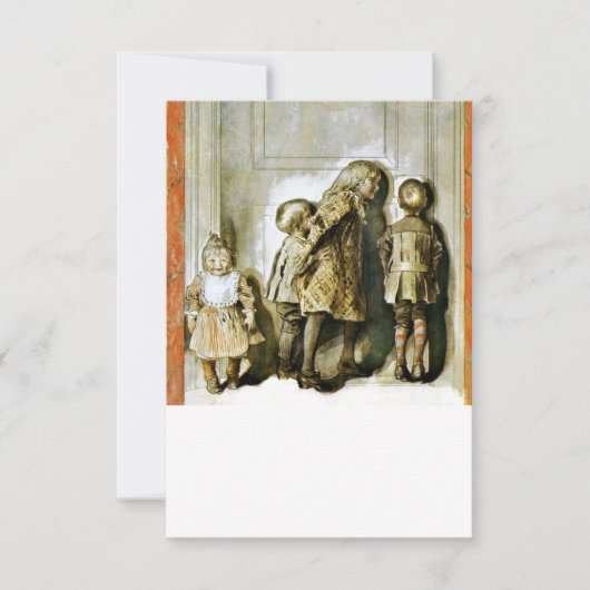 クリスマスイブのドアの外で聞こえる 招待状 (正面)