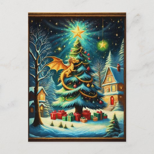クリスマスイブのドラゴンAI シーズンポストカード (正面)
