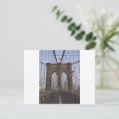 クリスマスイブのブルックリン橋NYCの日の出 シーズンポストカード (スタンド正面)