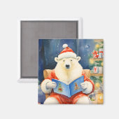 クリスマスイブのホッキョクグマ読ズ マグネット (正面/裏面)