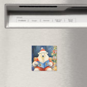 クリスマスイブのホッキョクグマ読ズ マグネット (インサイチュ (食洗機))