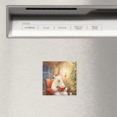 クリスマスイブのホッキョクグマ読ズ マグネット (インサイチュ (食洗機))