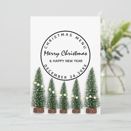 クリスマスイブのホリデーウィンターメニュー ライトグリーンの木 メニュー (スタンド正面)
