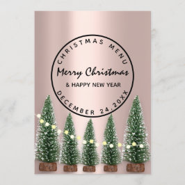 クリスマスイブのホリデーウィンターメニュー ライトグリーン ローズ メニュー