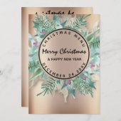 クリスマスイブのホリデーウィンターメニュー ローズの花輪 メニュー (正面/裏面)