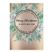 クリスマスイブのホリデーウィンターメニュー ローズの花輪