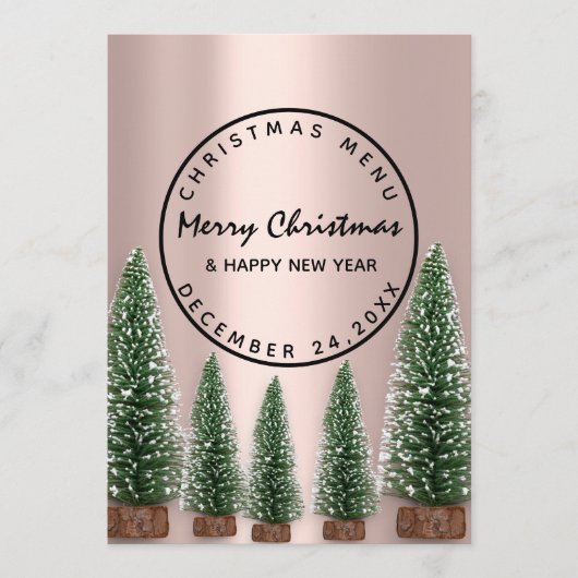 クリスマスイブのホリデーウィンターメニュー ローズグリーン メニュー (正面)