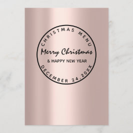 クリスマスイブのホリデーウィンターメニュー ローズ モダン メニュー