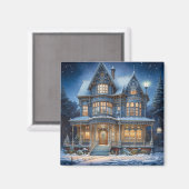 クリスマスイブのライトハウス マグネット (正面/裏面)