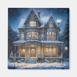 クリスマスイブのライトハウス マグネット