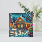 クリスマスイブのログキャビンパーソナライズされた (スタンド正面)