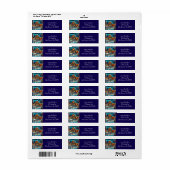 クリスマスイブのログキャビンパーソナライズされた ラベル (フルシート)