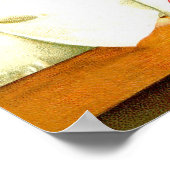 クリスマスイブの女の子とサンタ ポスター (角)