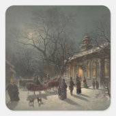 クリスマスイブの教会 スクエアシール (正面)