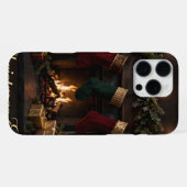 クリスマスイブの暖炉iPhoneケース iPhoneケース (裏面横)