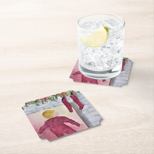 クリスマスイブの期待 ペーパーコースター (インサイチュ)